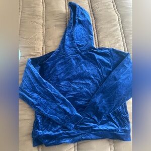 The Kooples Navy Velvet Hoodie size L